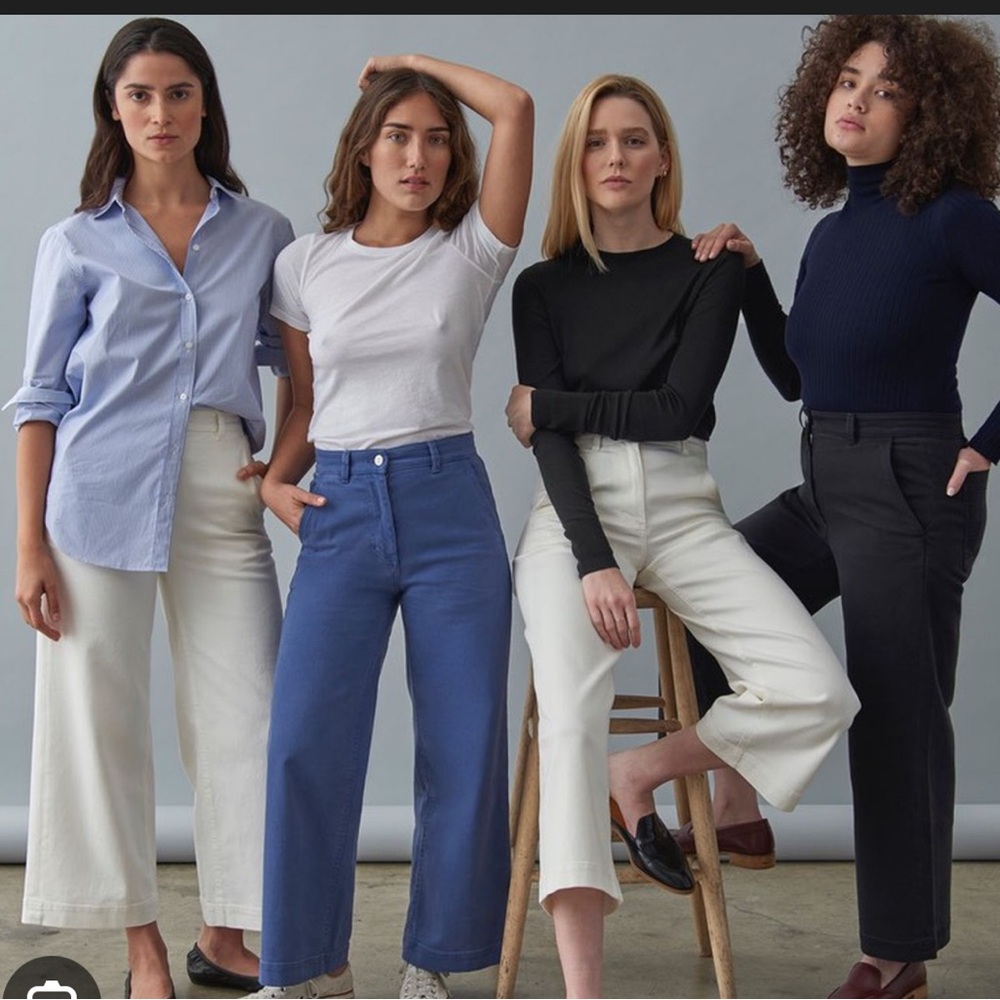 Everlane Women's Wide-Leg Pants - color bone (white)